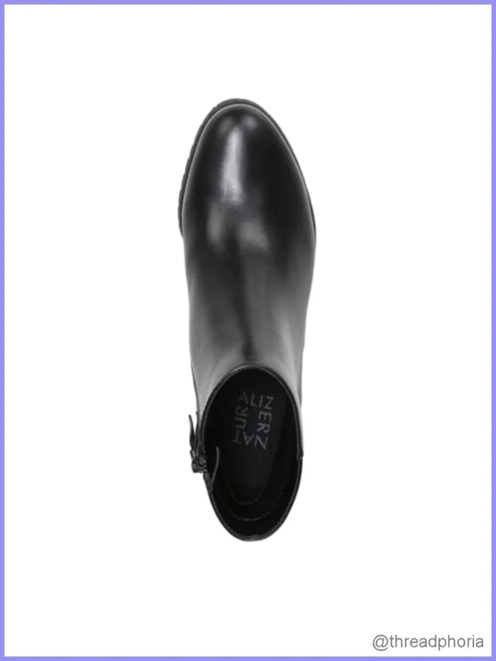 Waterproof Leather Ankle Bootie with Side Zip & Lug Sole